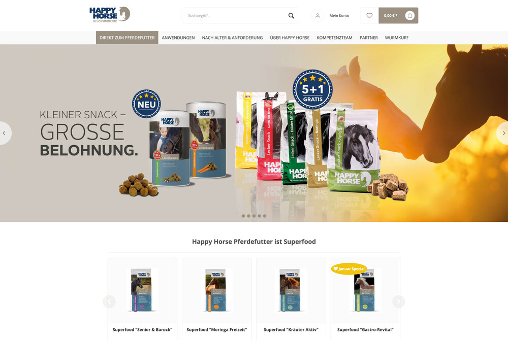 Happy Horse Shopware 5 Design Relaunch